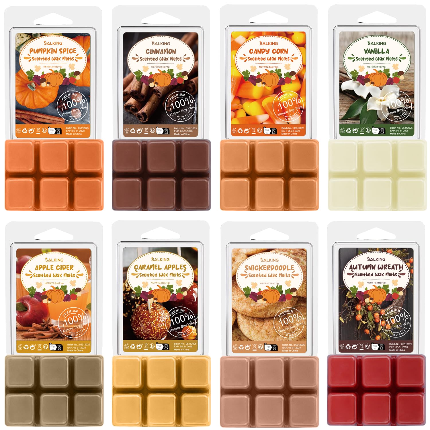 Amazon.com: Autumn Scented Wax Melts, Fall Soy Wax Melts Gift Set